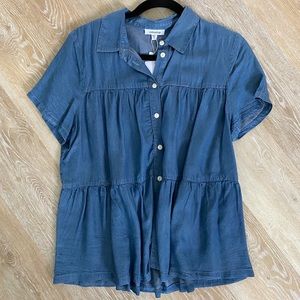 Denim top button down